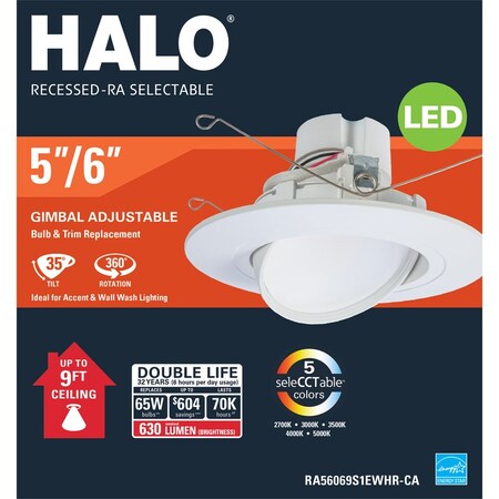 Halo RECESS DOWNLIGHT 5/6"" RA56069S1EWHRCA